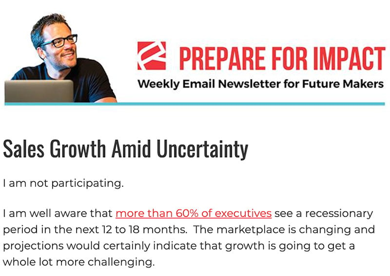 Banner of Prepare for Impact Weekly Email Newsletter